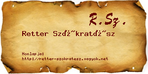 Retter Szókratész névjegykártya
